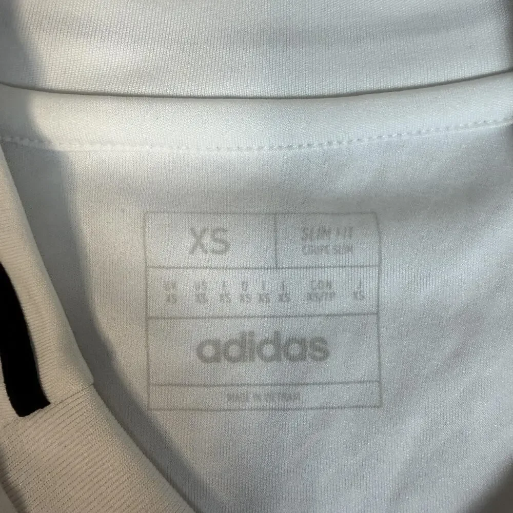 Real Madrid Jersey Mens XS White Soccer Emirates Fly Better Adidas AEROREADY